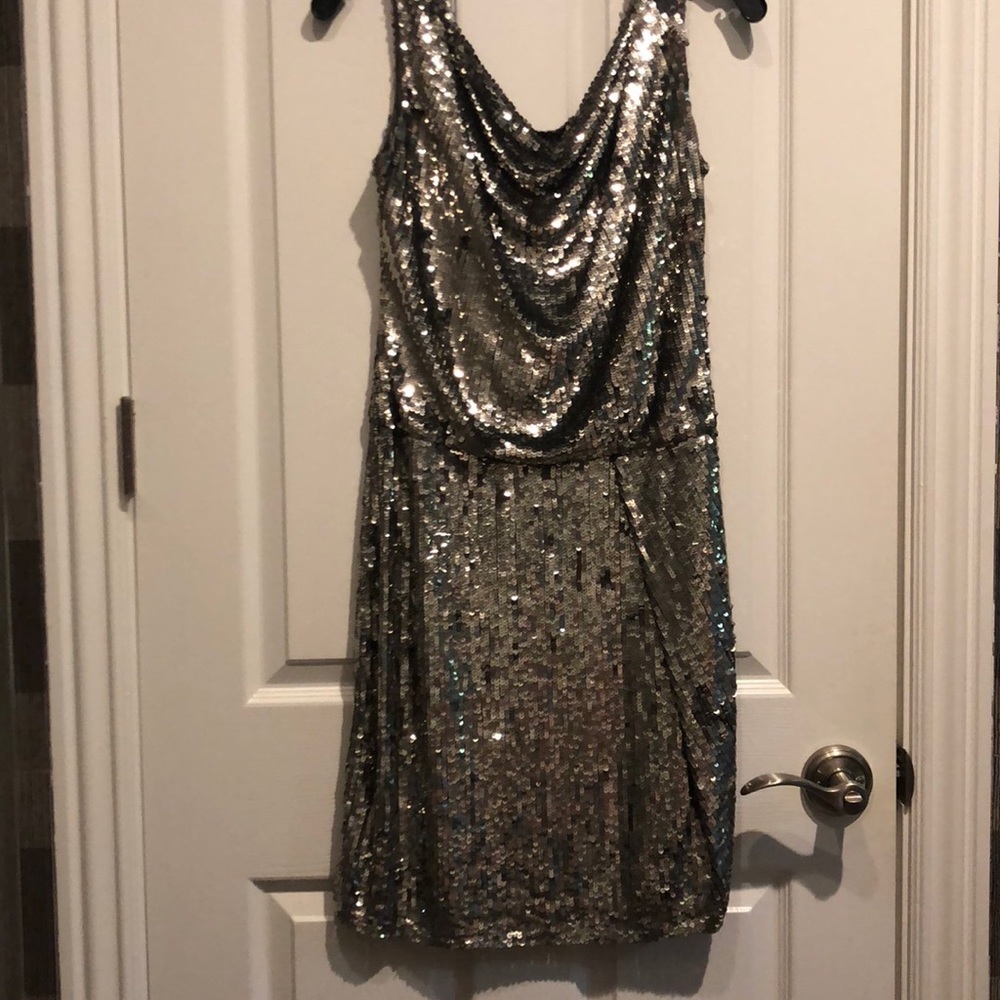 Silver Sequin Dress